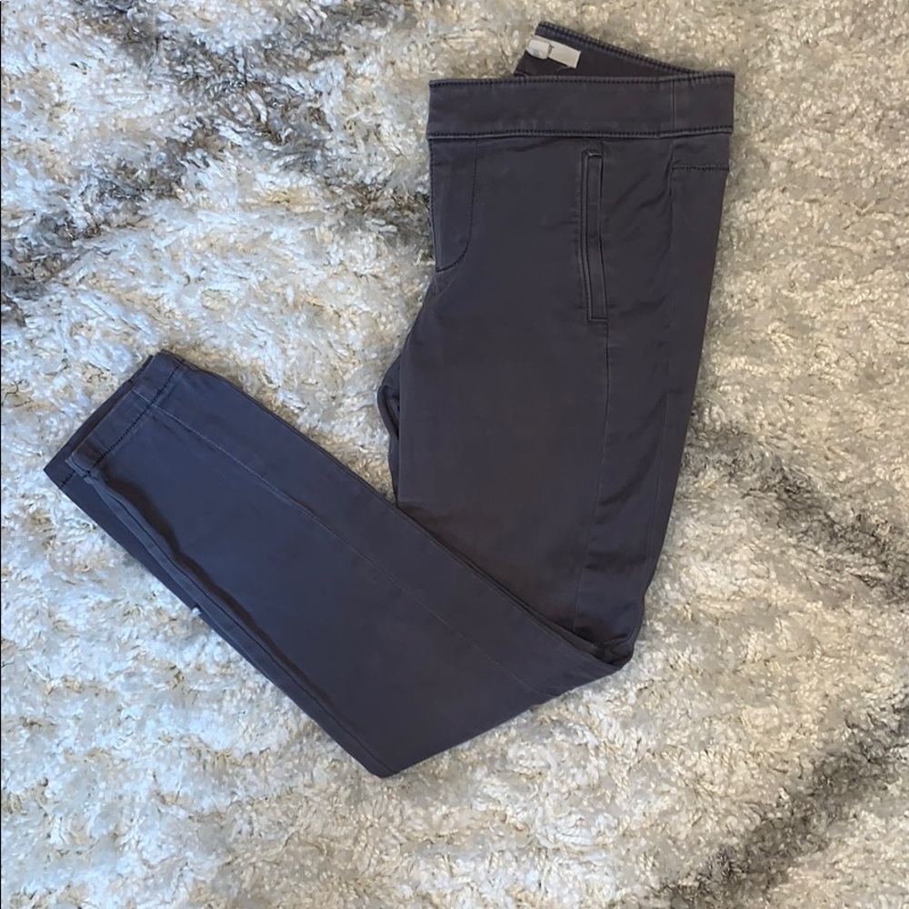 Loft Petite Gray Skinny Ankle Pants